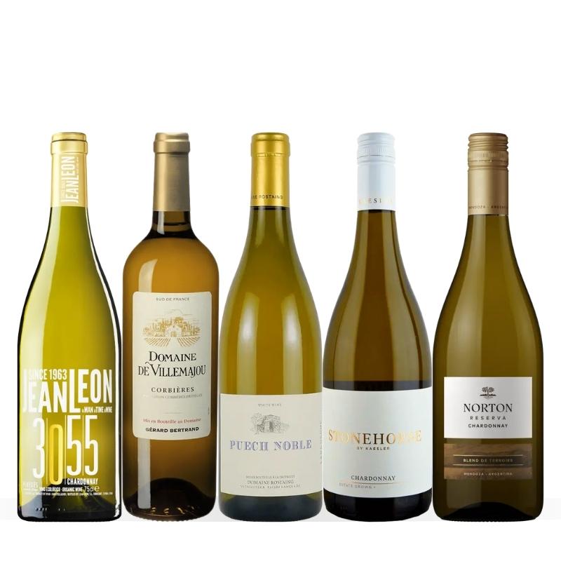 芳醇な味わいを楽しむ！コク旨白ワイン5本セット WR9-2 [750ml × 5]