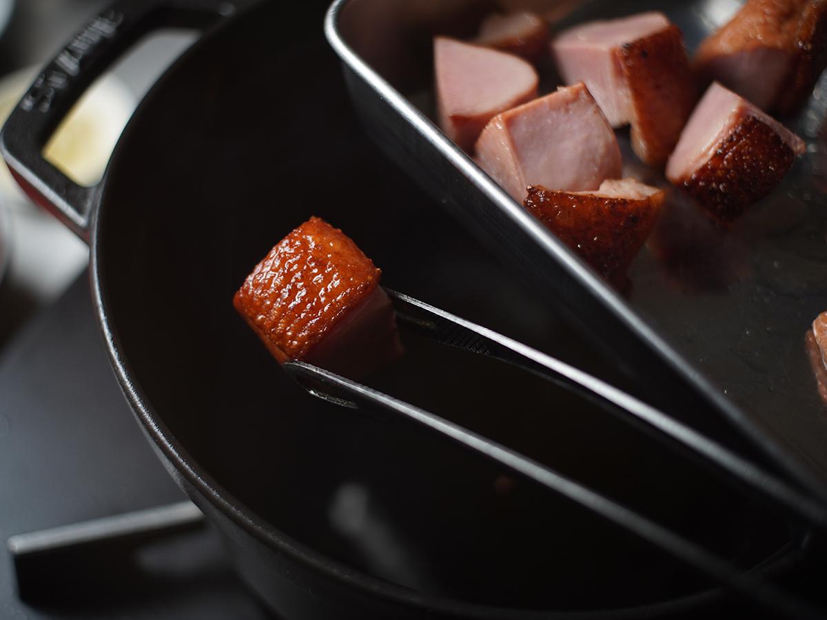 合鴨スモークのスパイス煮込み鍋_工程