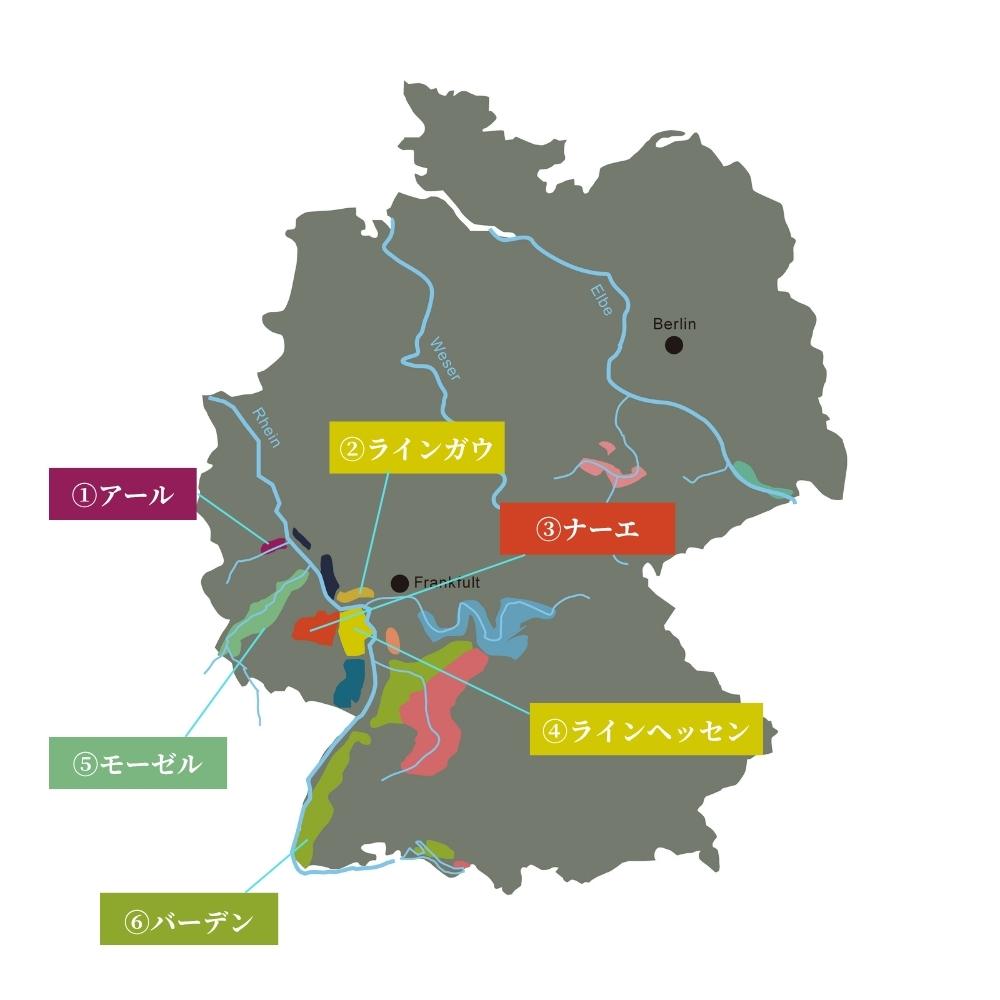 エノテカで取り扱っている生産者が記載された地図