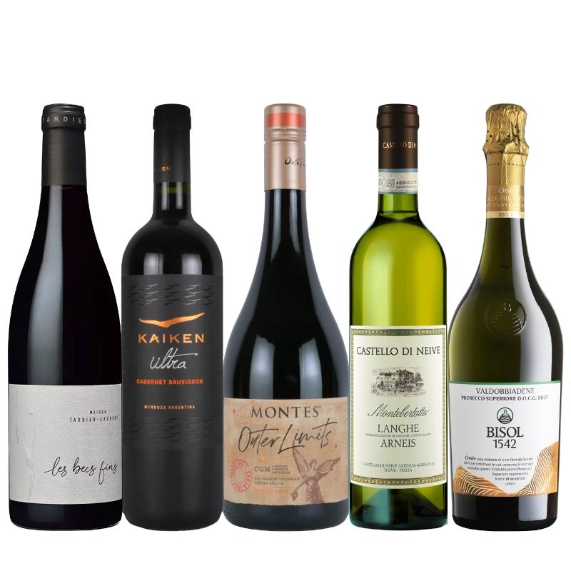 90点超の銘柄だけ！高得点ワイン5本セット HS10-1 [750ml x 5]