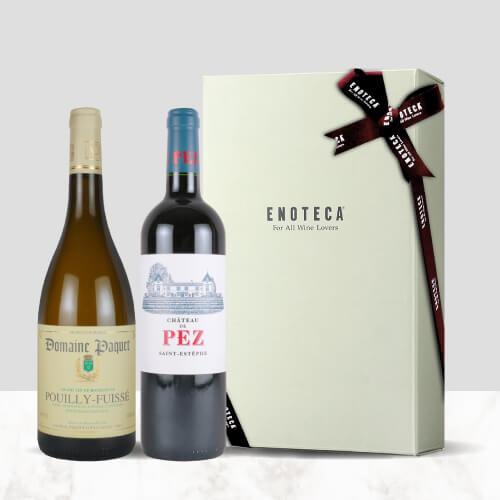 送料・紙箱込み・説明付き】フランス産紅白ワイン11,000円ギフトセット