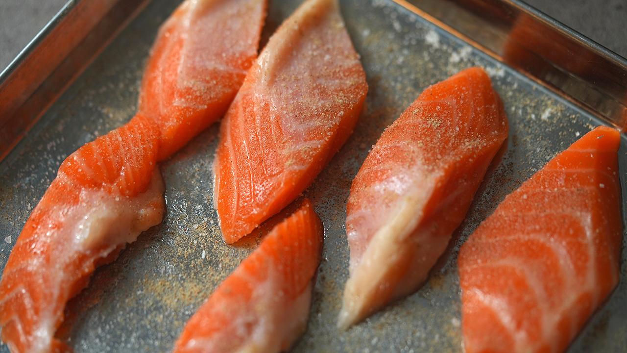 鮭の青のり塩フリット_工程