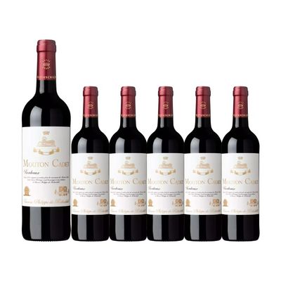 おトクに楽しむ！ムートン・カデ・キュヴェ・ヘリテージ・ルージュ 6本まとめ買い [750ml x 6]