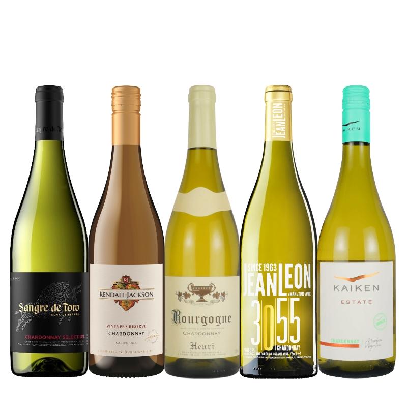 人気品種を飲み比べ！世界のシャルドネ5本セット WW8-2 [750ml x