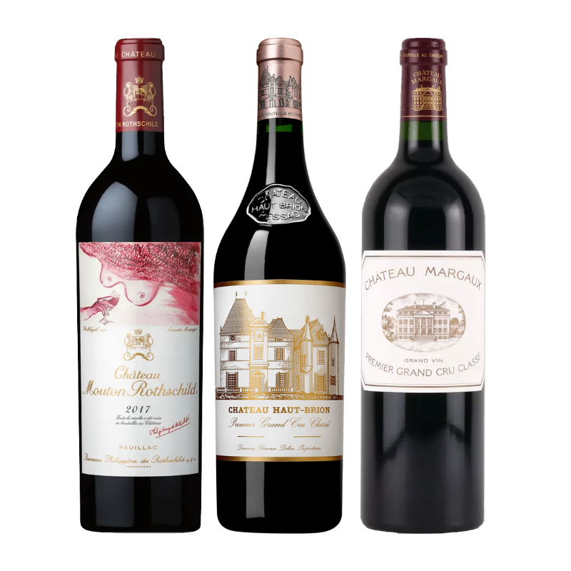 ボルドー・メドック格付け1級シャトー3本セット RW5-1 [750ml x 3