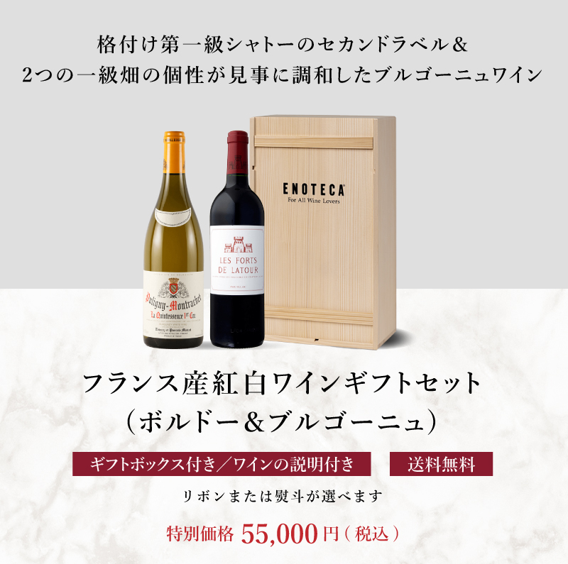 送料・木箱込み・説明付き】フランス産紅白ワイン55,000円ギフトセット