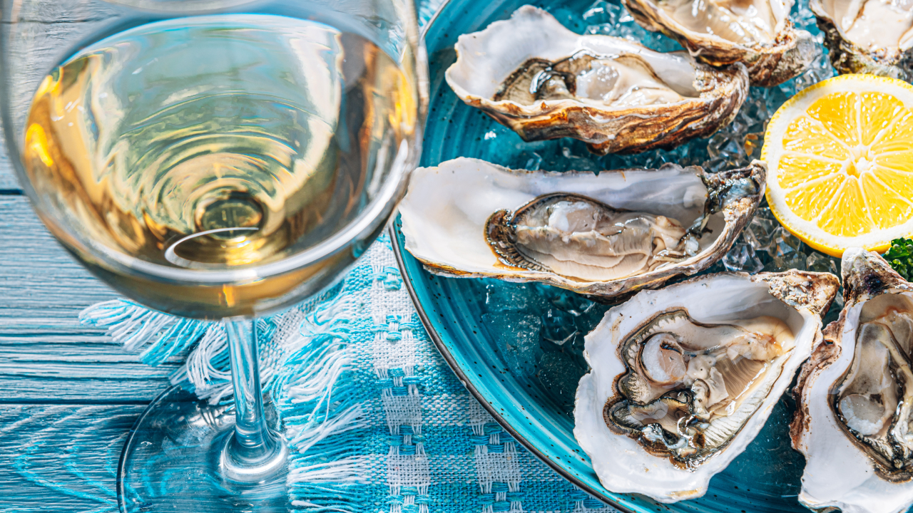 生牡蠣と白ワイン