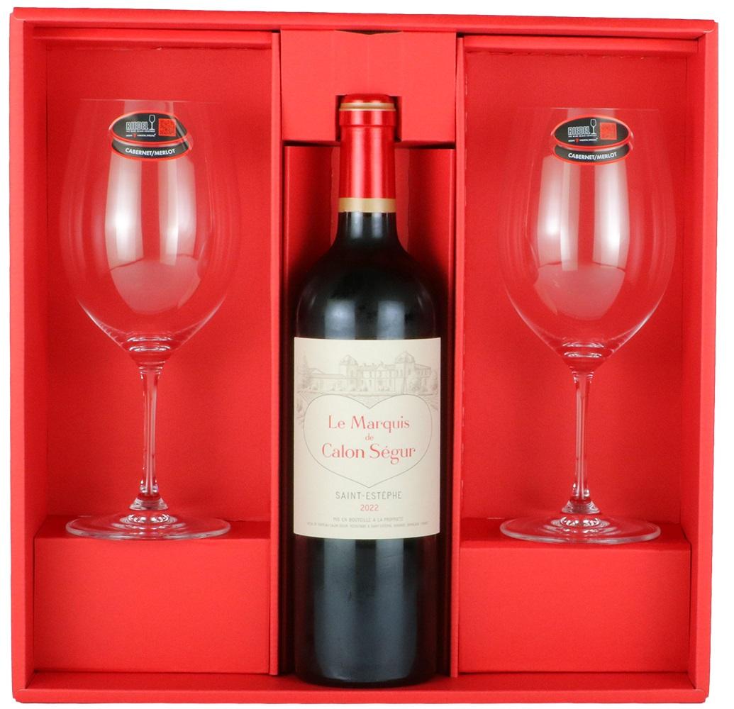 ワインとグラスのギフトセット リーデル ヴィノム カベルネ・ソーヴィニヨン/メルロ 2脚＆ボルドー赤ワイン RI-1