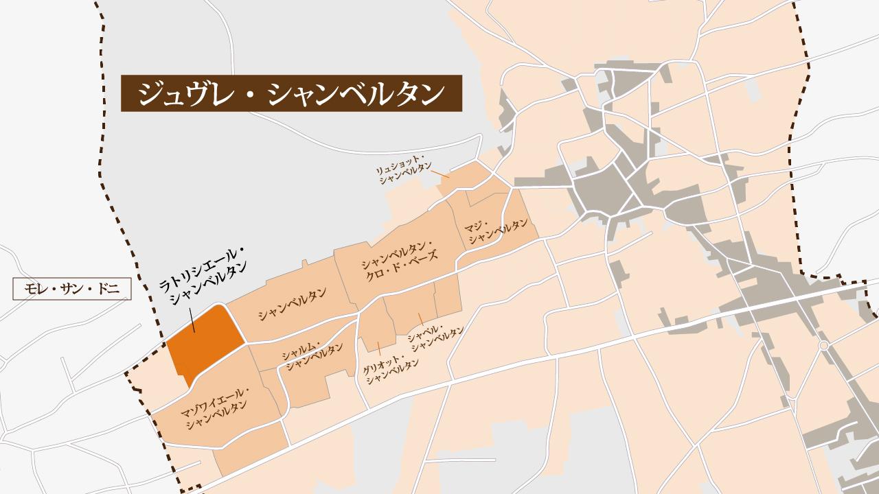 ラトリシエール・シャンベルタンの地図