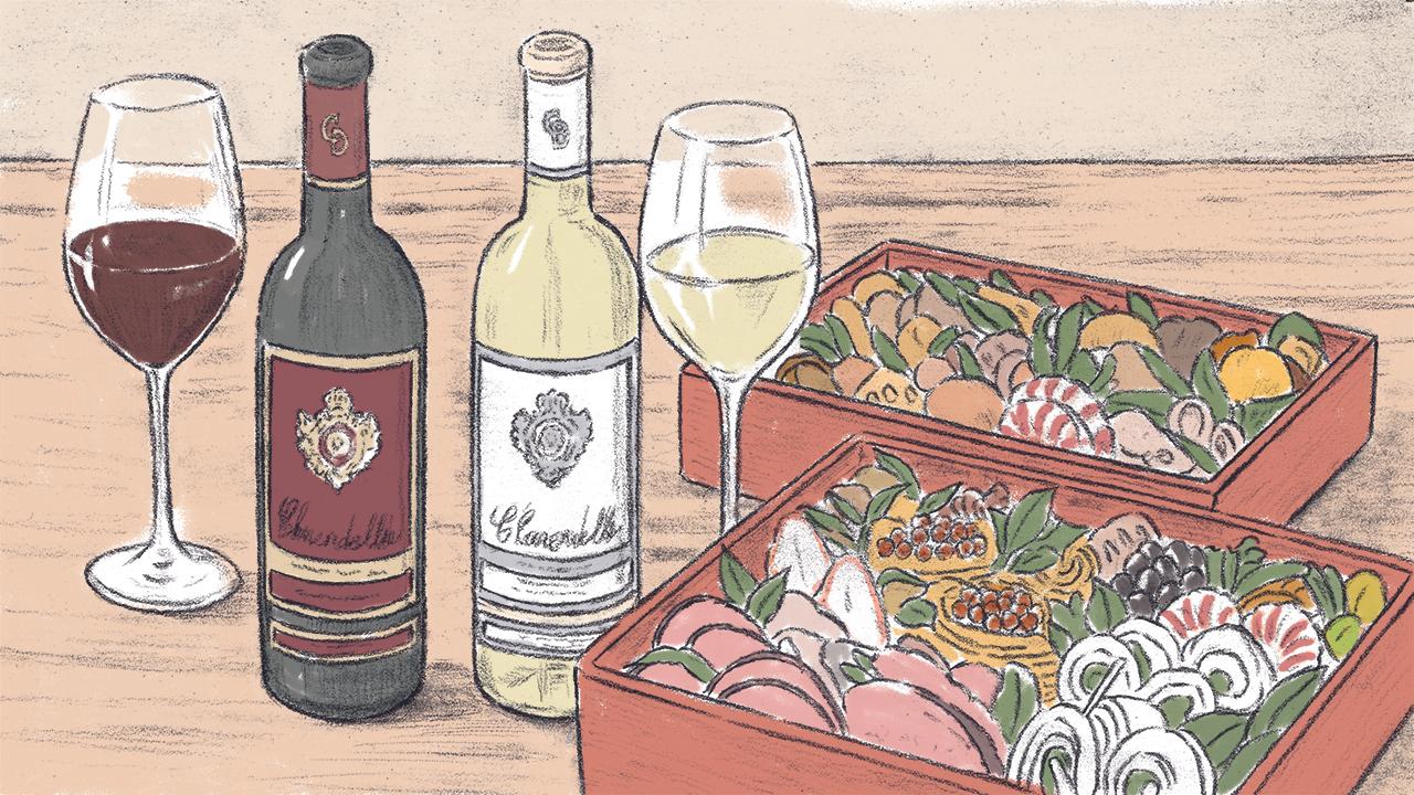 おせちとワイン