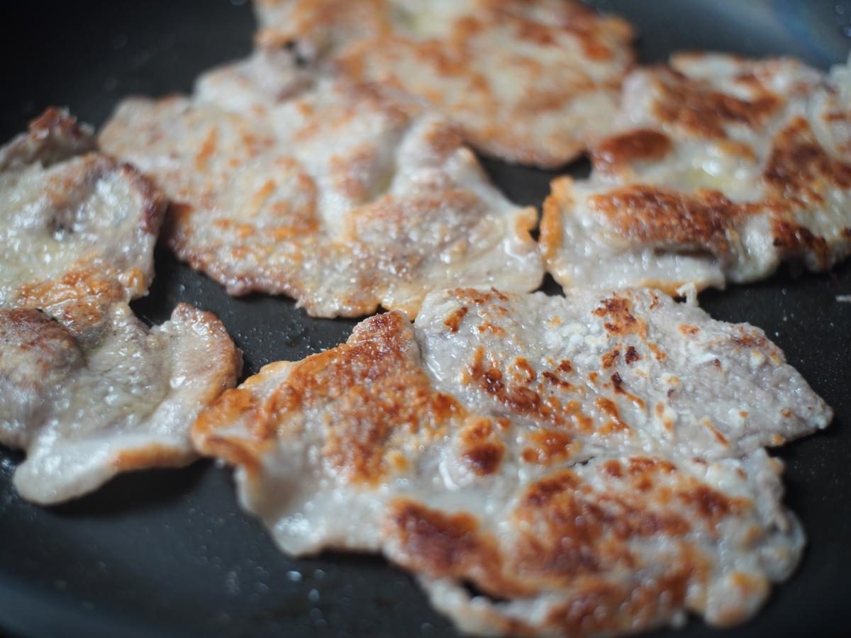 アサリレモンソースで食べる豚肉のソテー_工程