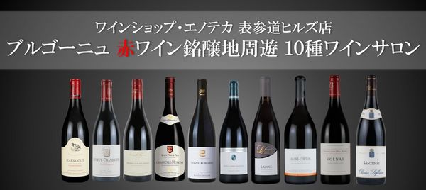 ブルゴーニュ赤ワイン銘醸地周遊10種ワインサロン