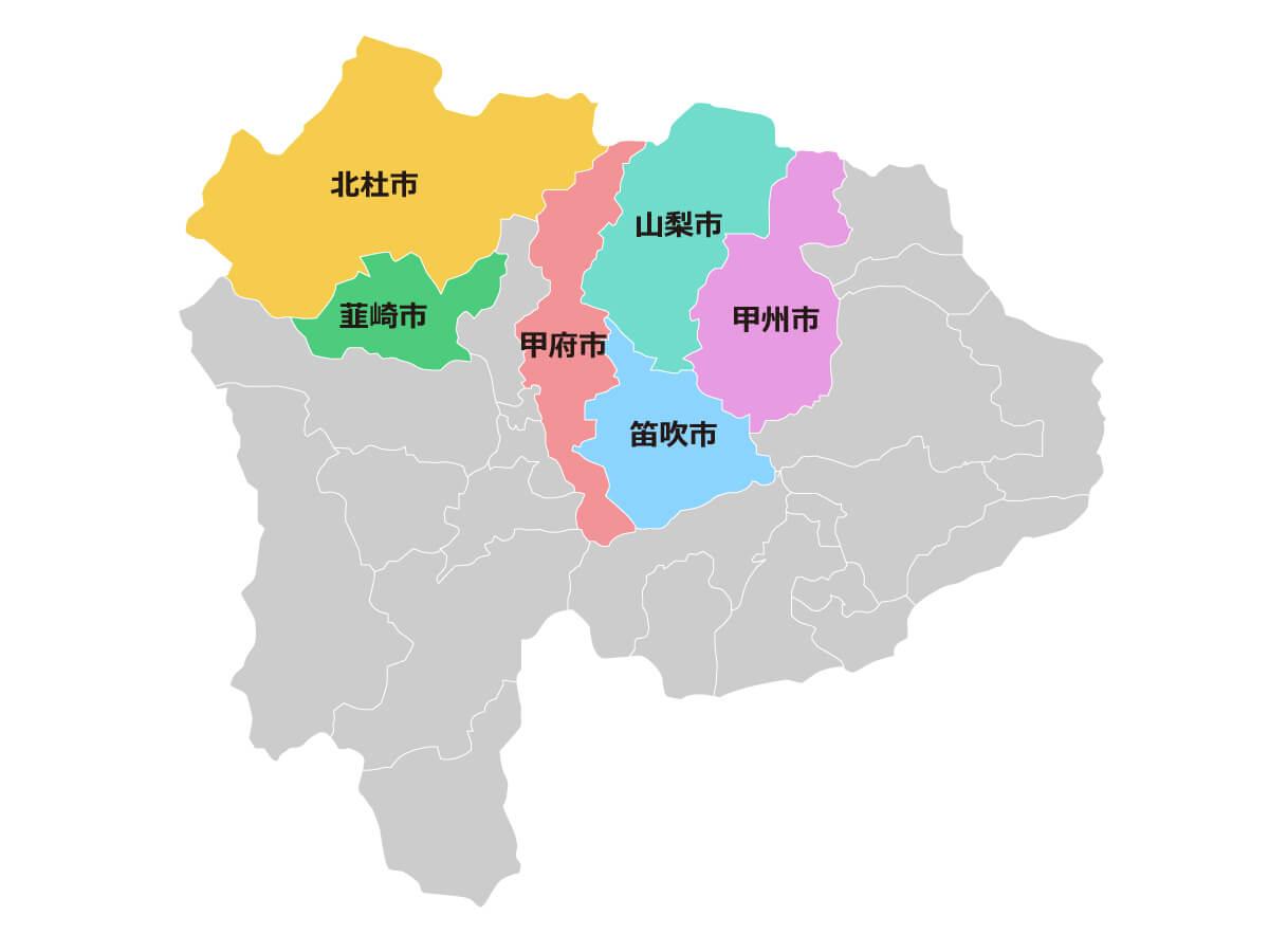 山梨　ワイン　地図