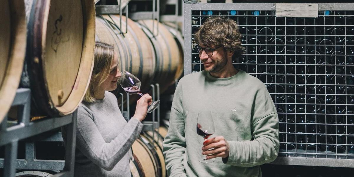 tasting in cellar