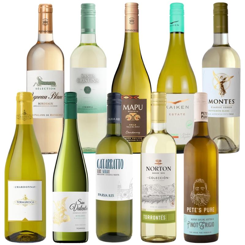 1本あたり1,210円！パーティーパック白ワイン10本セット BQ10-1[750ml x 10]