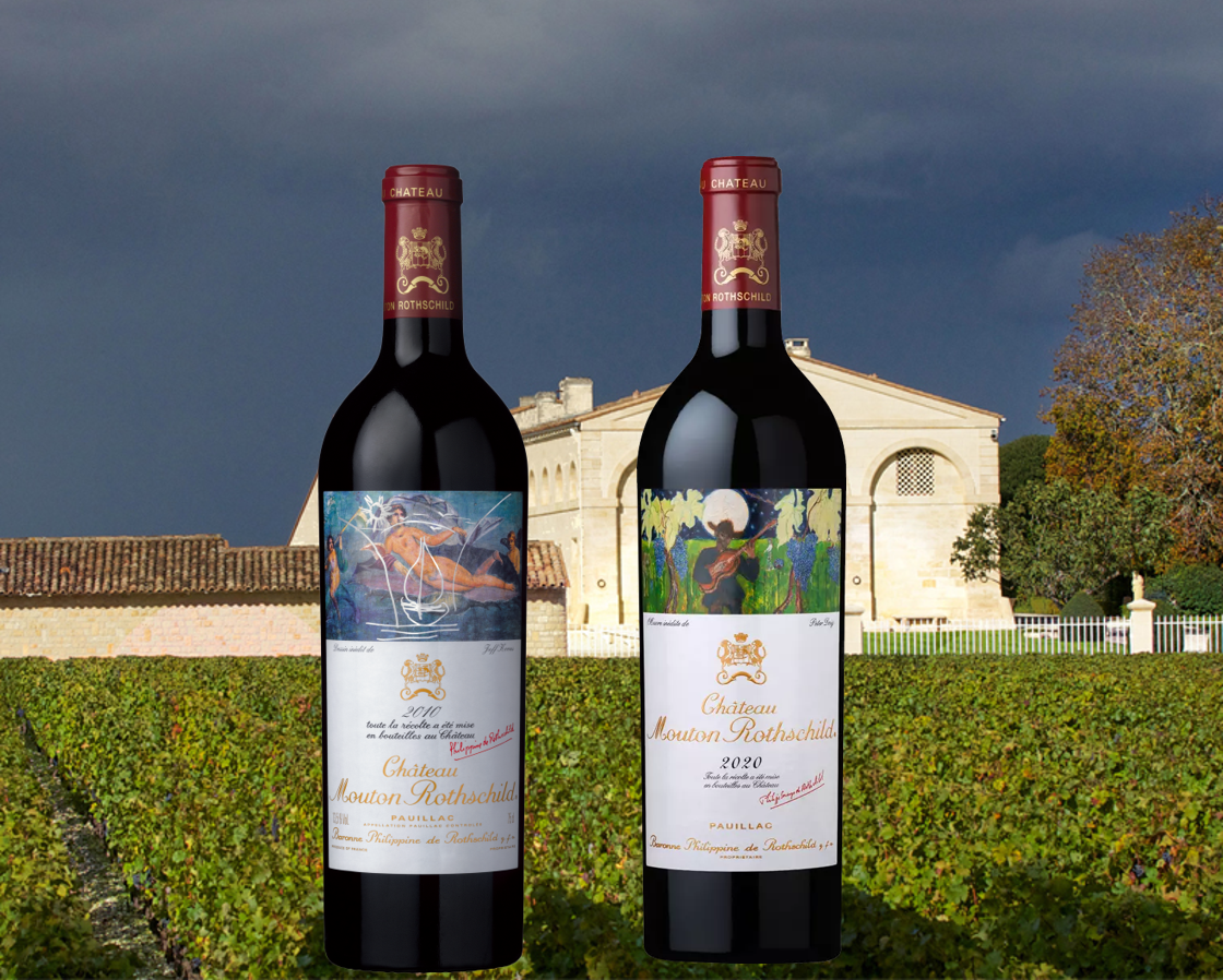 シャトームートンロートシルト ヴォーヌロマネ 空瓶4本セット シャトー