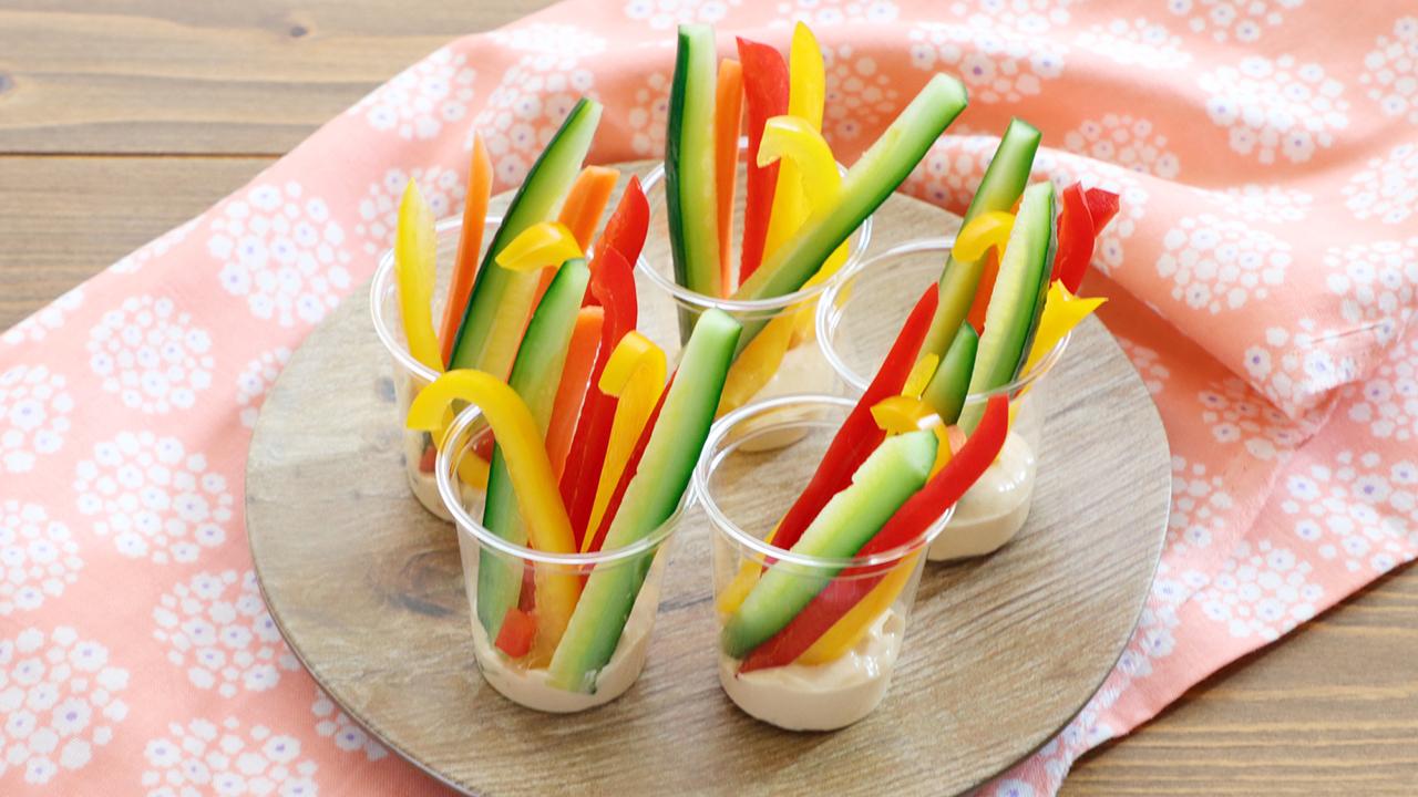 野菜スティックの味噌クリームディップ