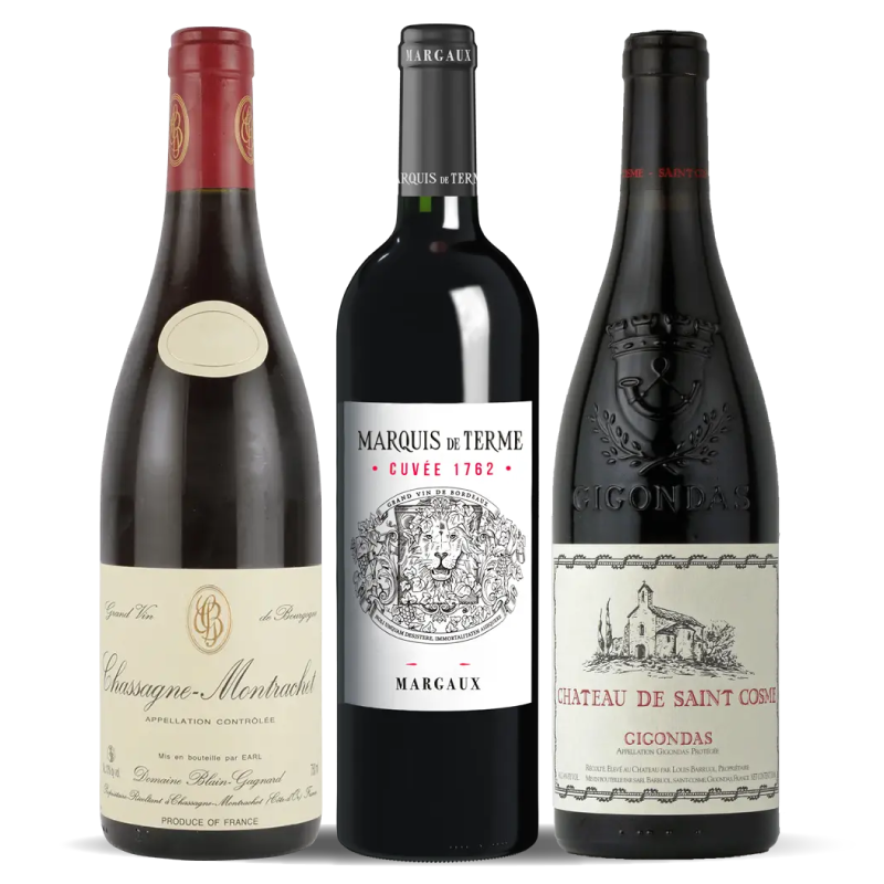 ボルドー、ブルゴーニュ、ローヌから厳選！フランス赤ワイン3本セット FA12-1 [750ml x 3] | エノテカ - ワイン通販