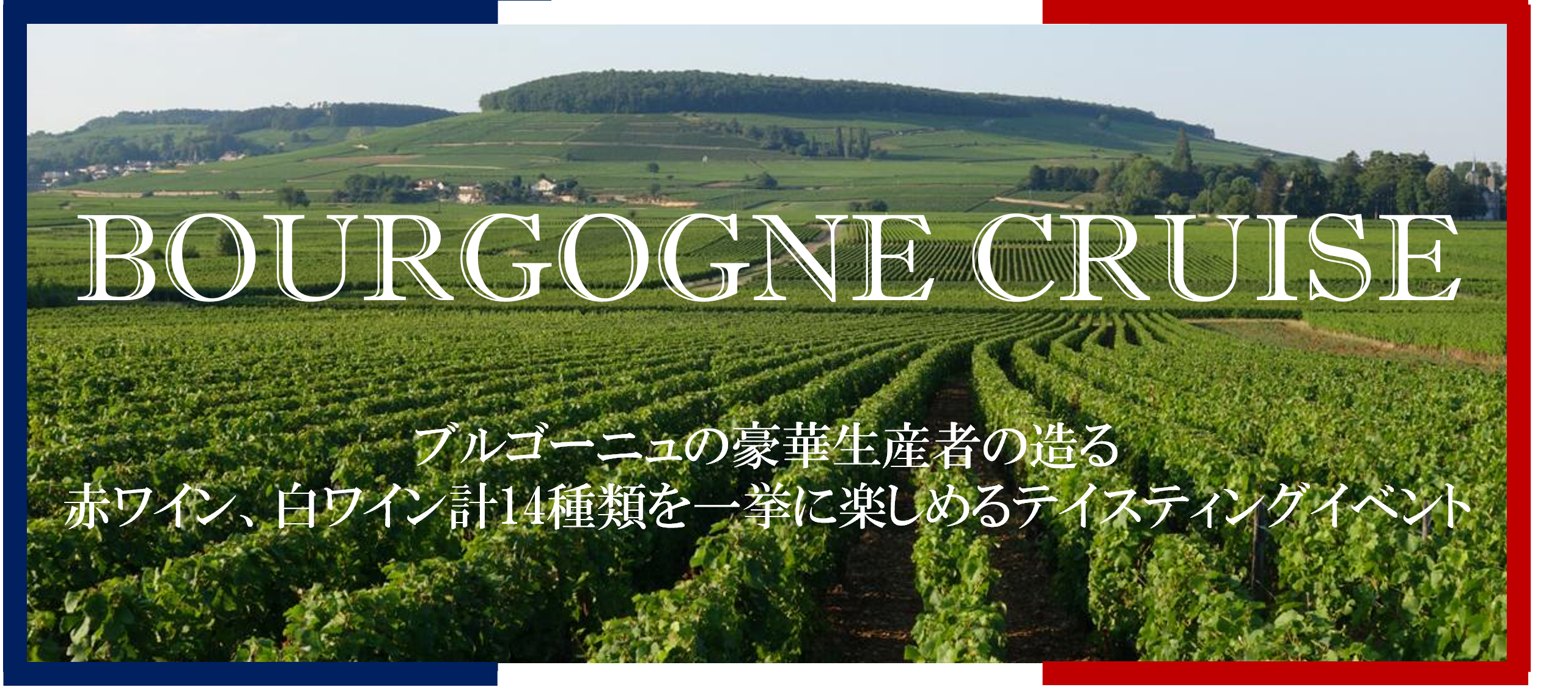 【豪華14種！】ブルゴーニュ・クルーズ開催のご案内