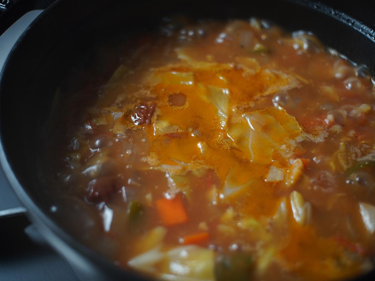 合鴨スモークのスパイス煮込み鍋_工程