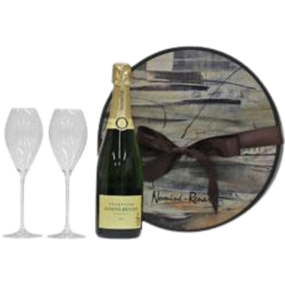 ノミネ・ルナール ブリュット グラス2脚セット [ボックス付]