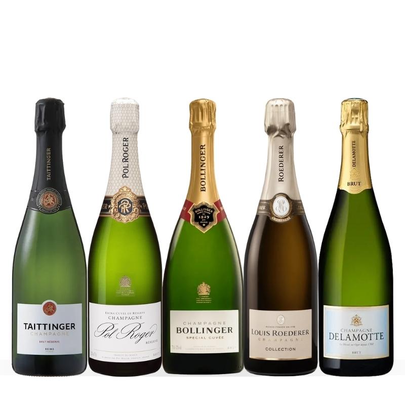 シャンパーニュ　シャンパン　人気定番Champagneまとめ売り5本セット新品未 ANGEL CHAMPAGNE NV Brut Black 5th Anniversary in Japan