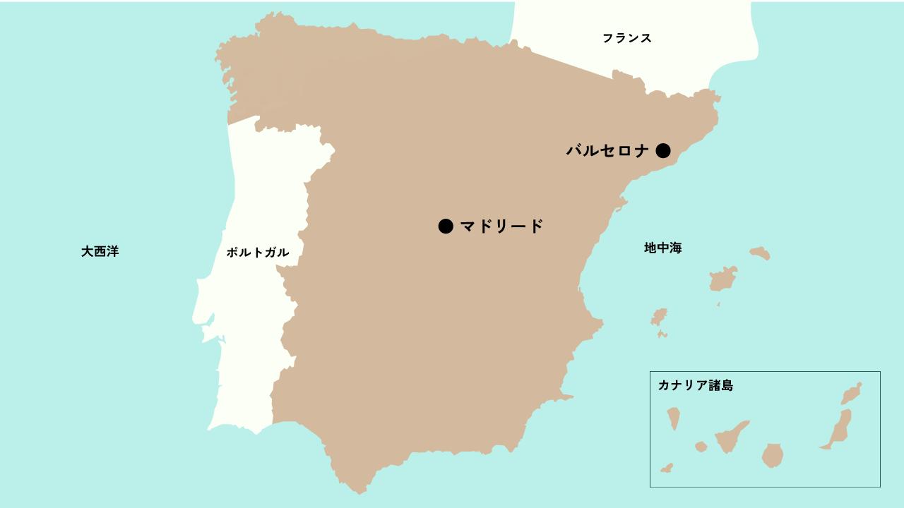 スペインの地図