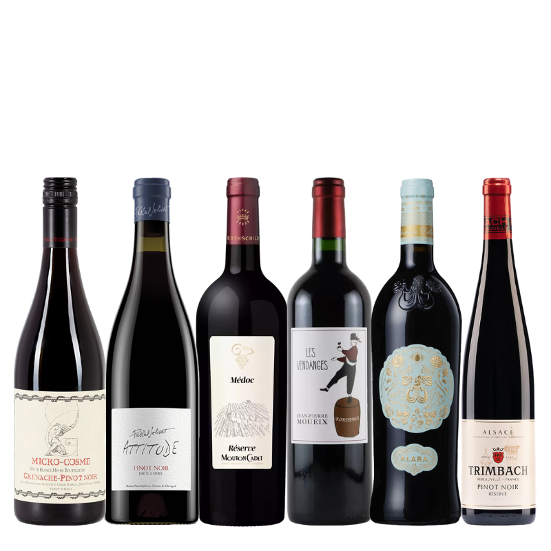 銘醸地を飲み比べ！フランス産赤ワイン6本セット VR6-1 [750ml x 6