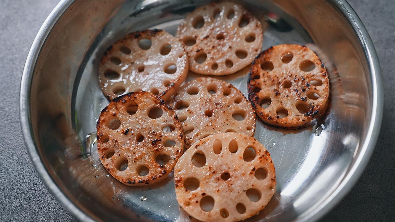 れんこんのクリームチーズ生ハム包み_工程