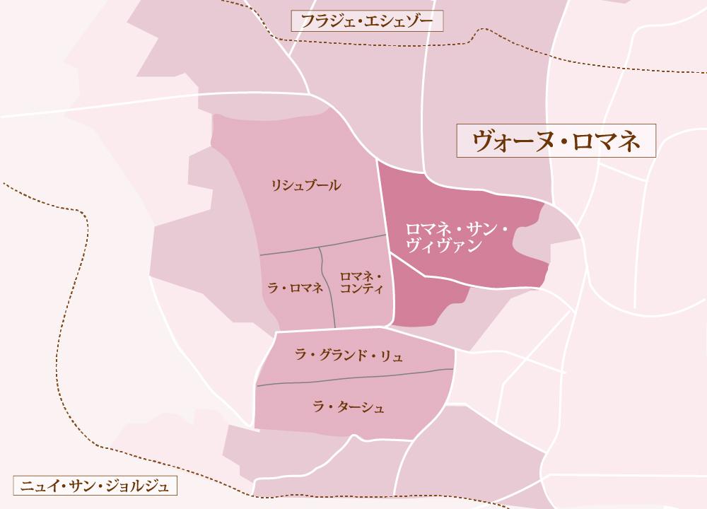 ロマネ・サン・ヴィヴァンの地図