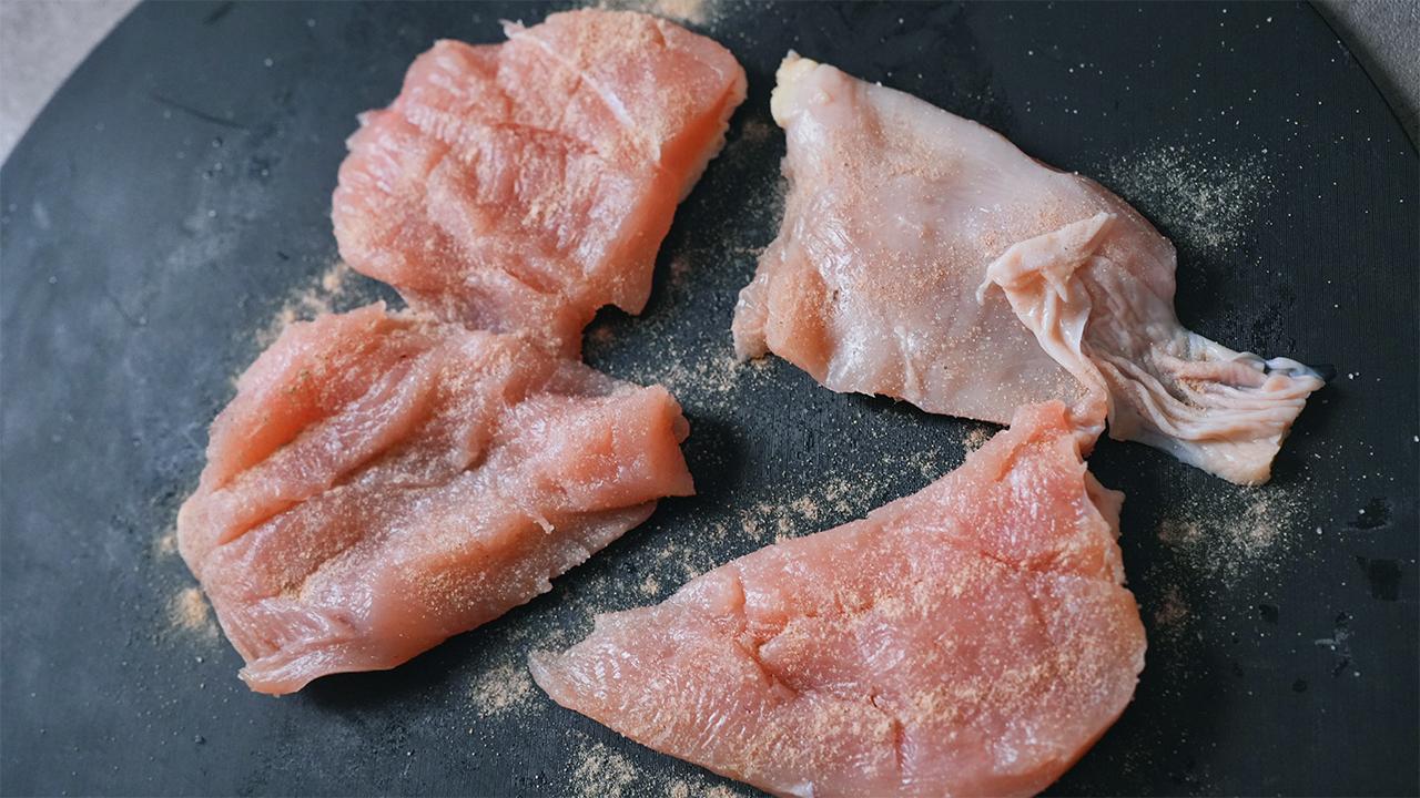 粉チーズ仕立てのねぎ味噌チキンカツ_工程