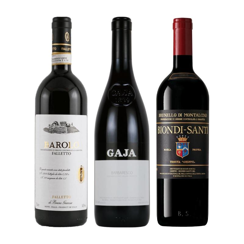 95点超から厳選！イタリア三大銘酒3本セット RW5-9 [750ml x 3]