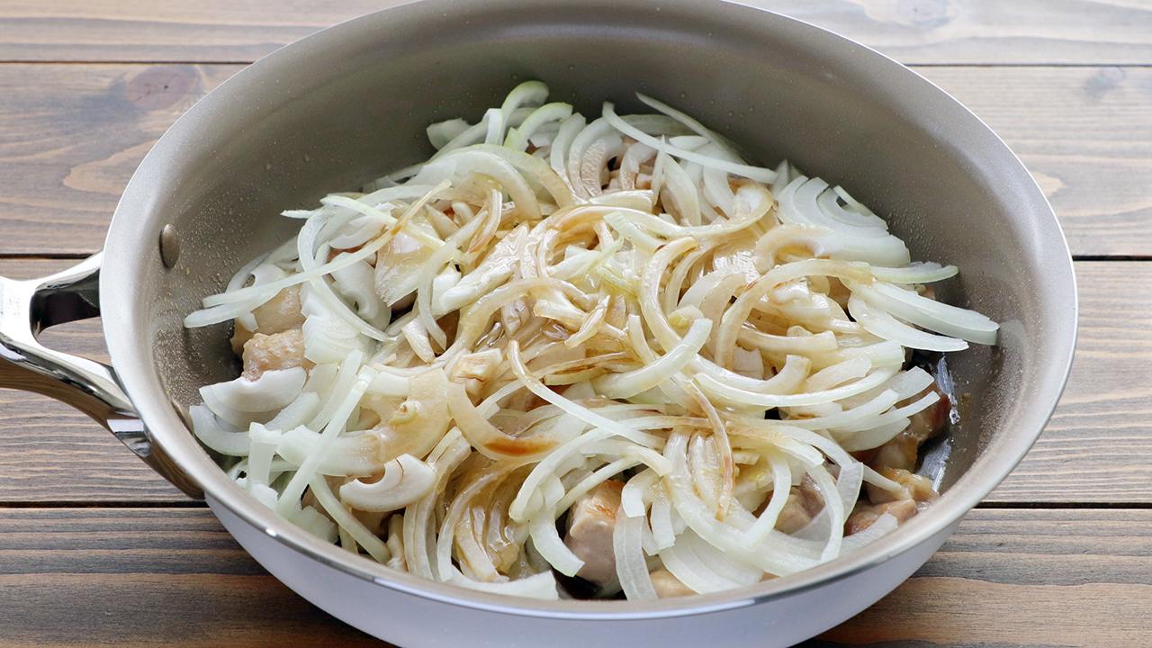 鶏もも肉のオレンジ煮_工程