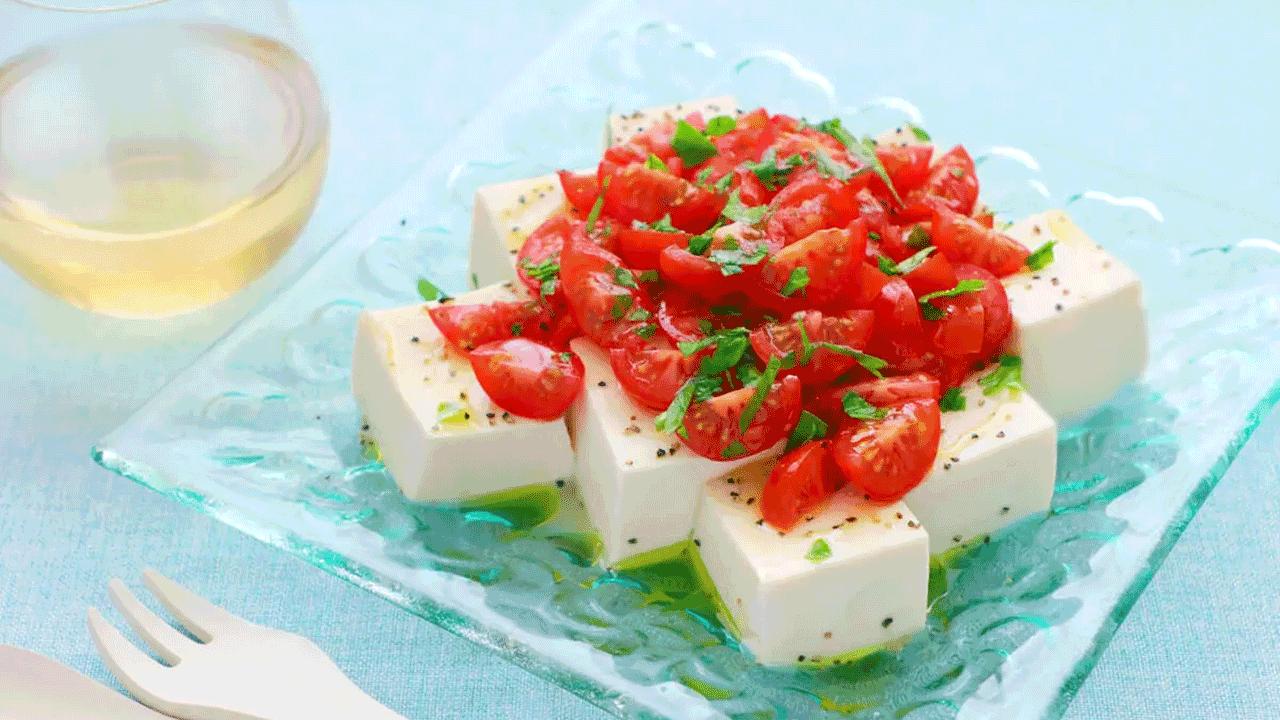 山盛りトマトのイタリアン冷奴