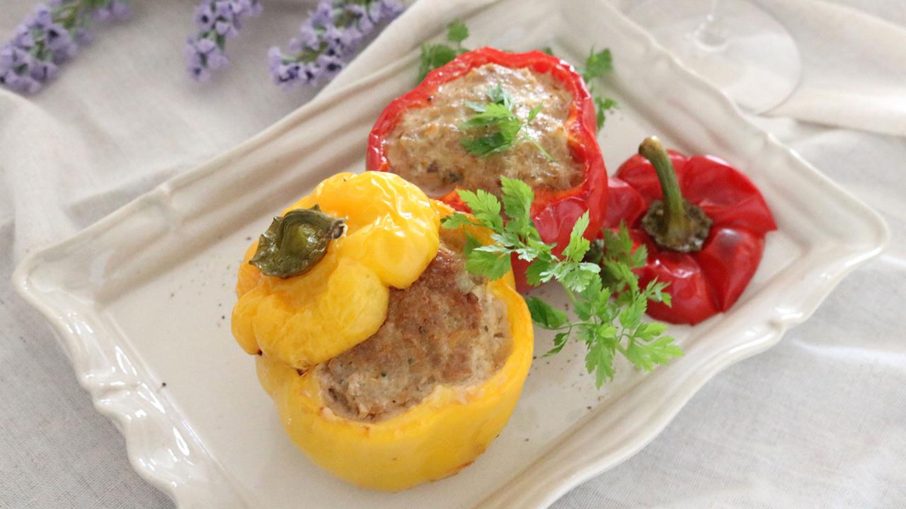 パプリカの肉詰め