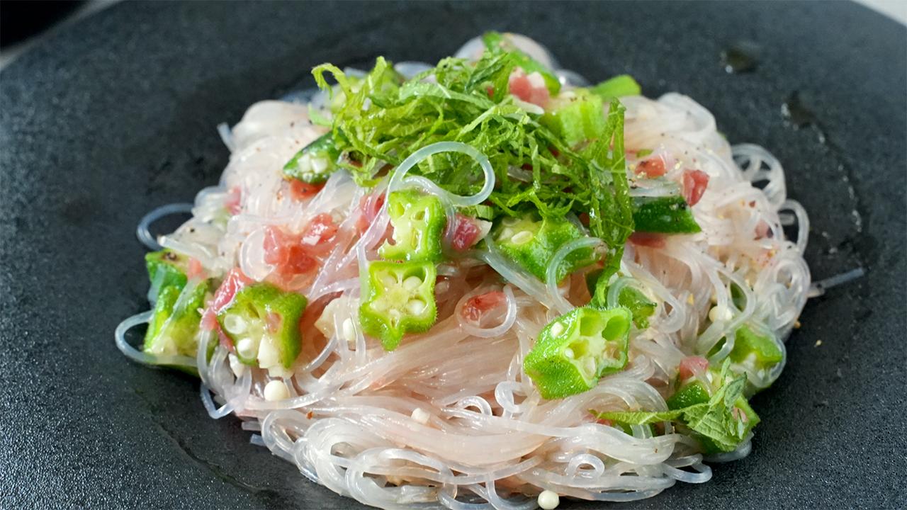 冷製パスタ風 梅の春雨サラダ