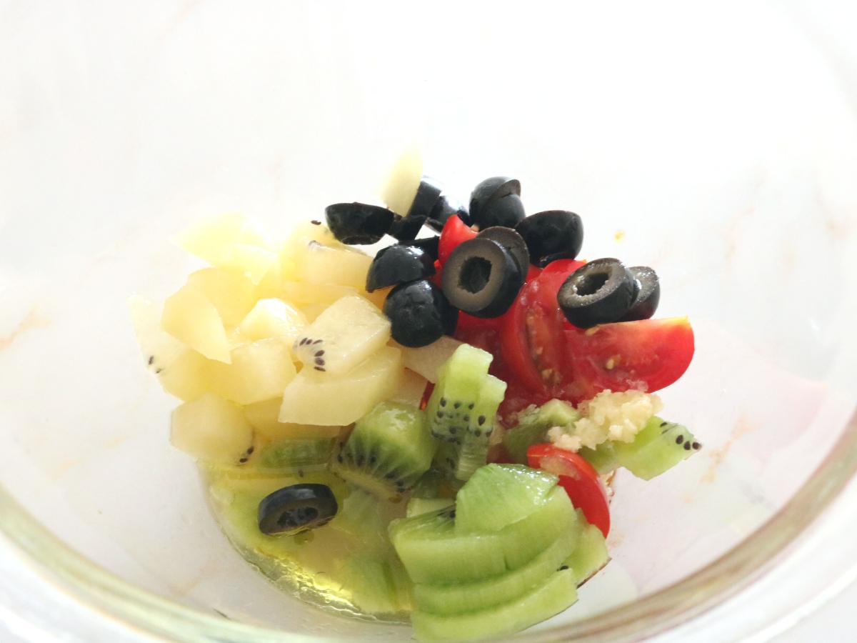 キウイのパスタサラダ_工程