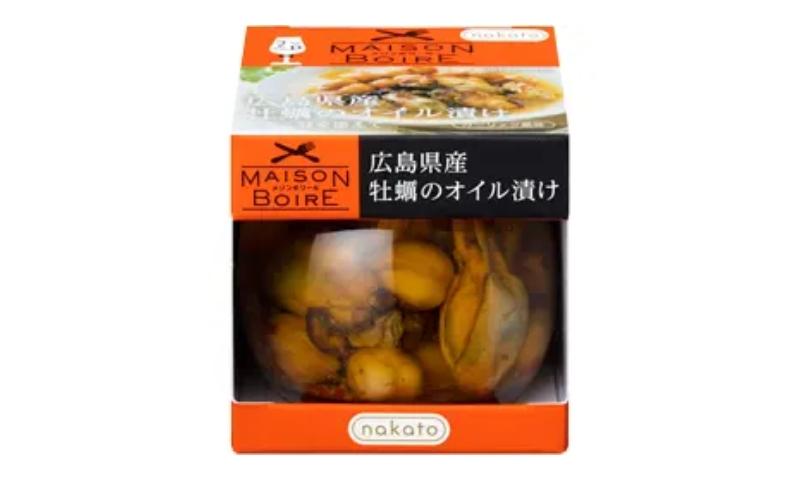 広島県産牡蠣のオイル漬け ひよこ豆を添えて