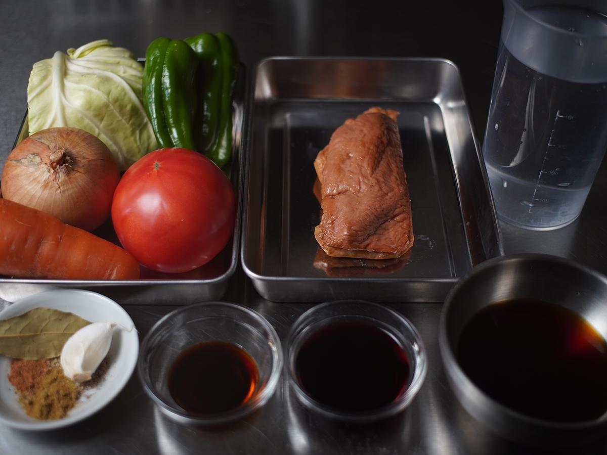 合鴨スモークのスパイス煮込み鍋_材料