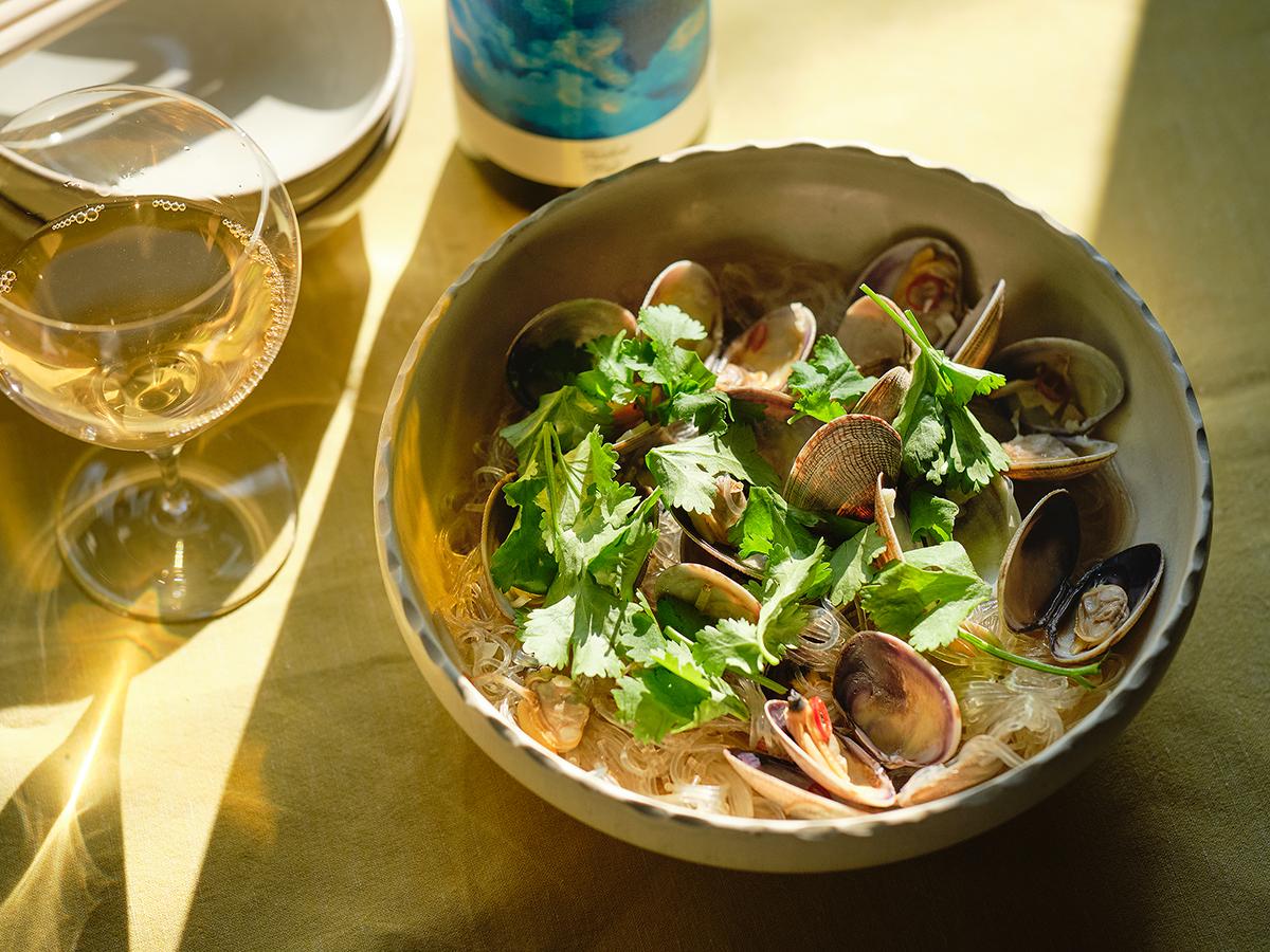 あさりと春雨のエスニック炒め