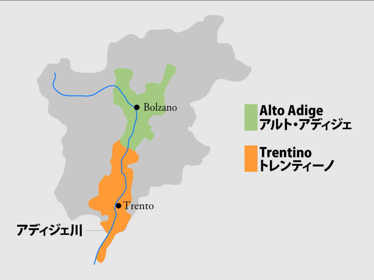 トレンティーノ・アルト・アディジェ州　地図