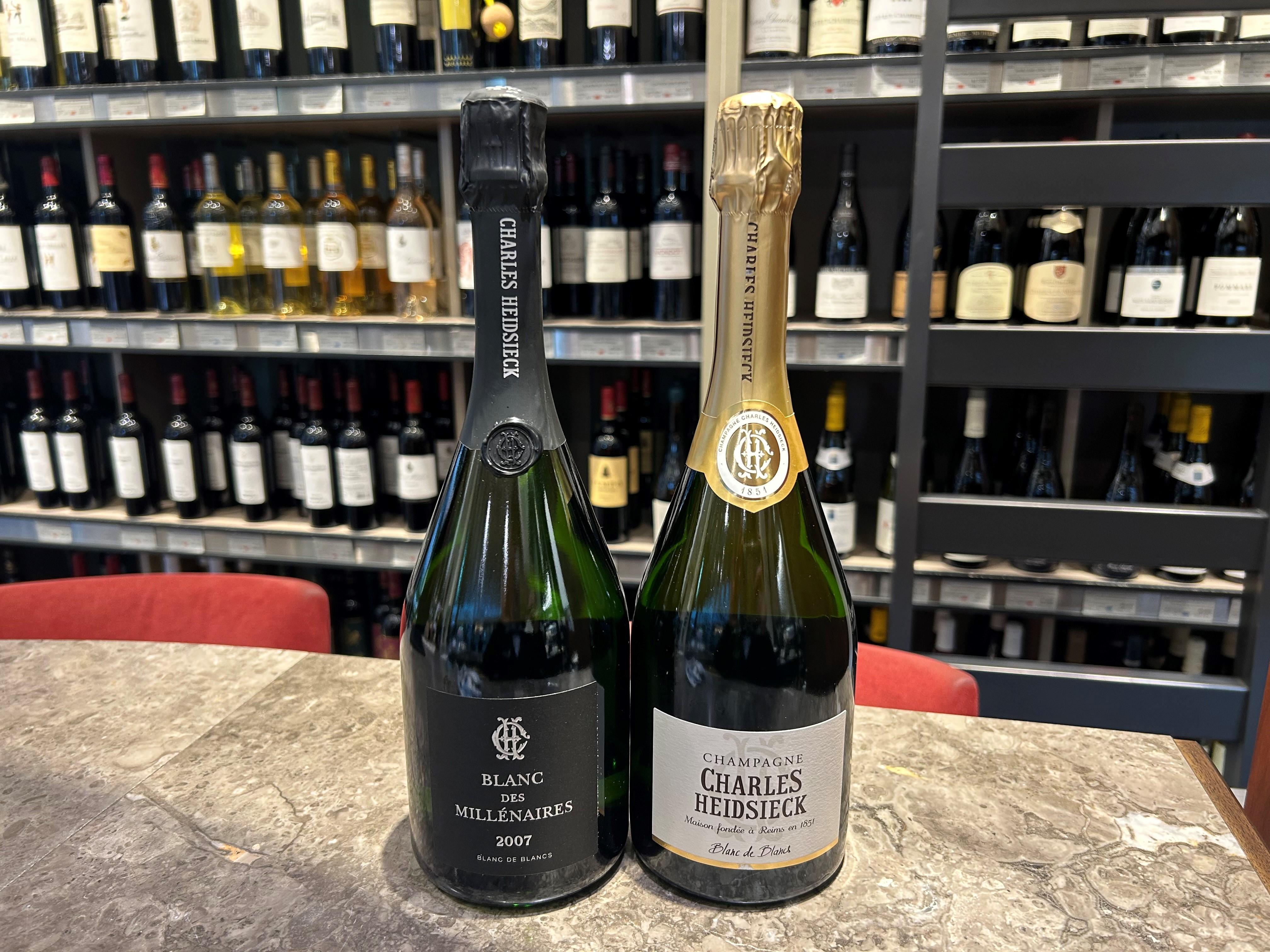 『英国王室御用達シャンパーニュ ”シャルル・エドシック“ ブラン・ド・ブラン ２グラスセット』