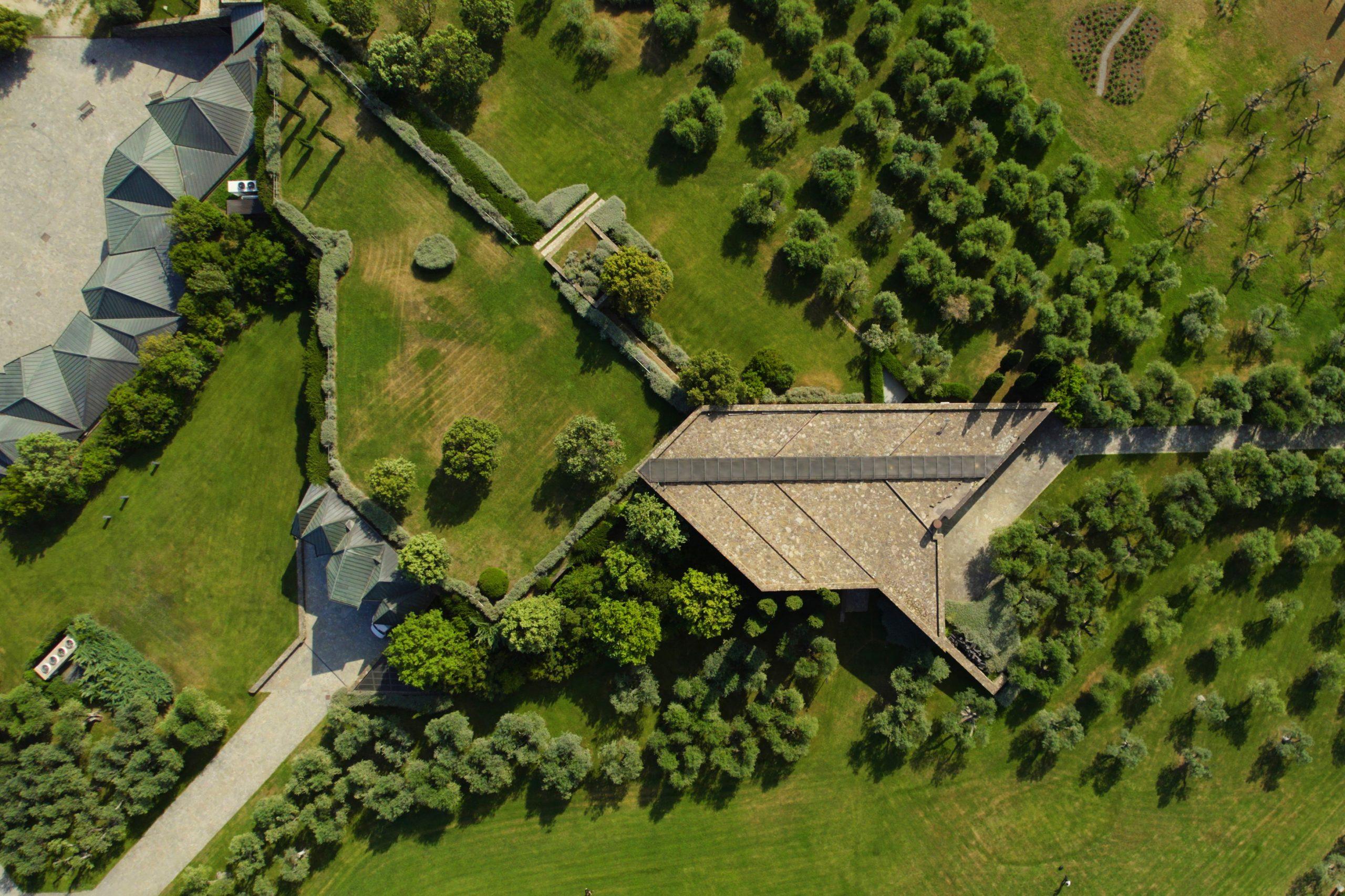 空からみた「カ・マルカンダ」のワイナリー