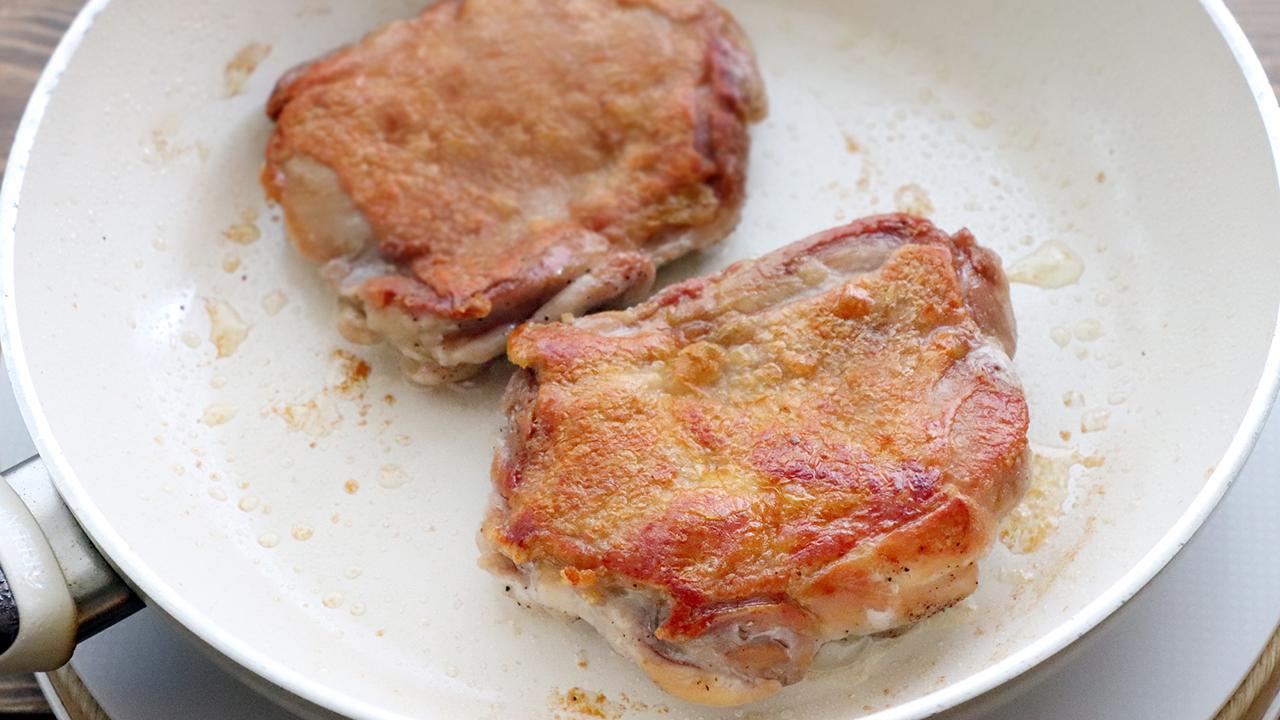 チキンソテー・ハニーマスタードソース_工程