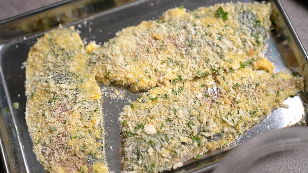 あじの香味パン粉焼き_工程